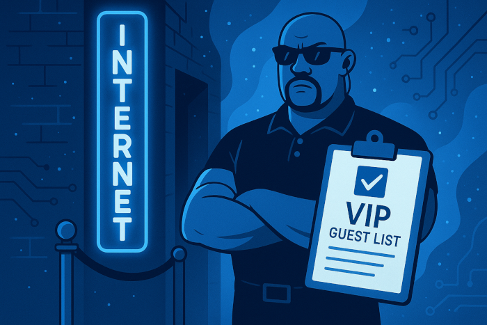 Whitelist-Warden — the bouncer checking the internet's guest list
